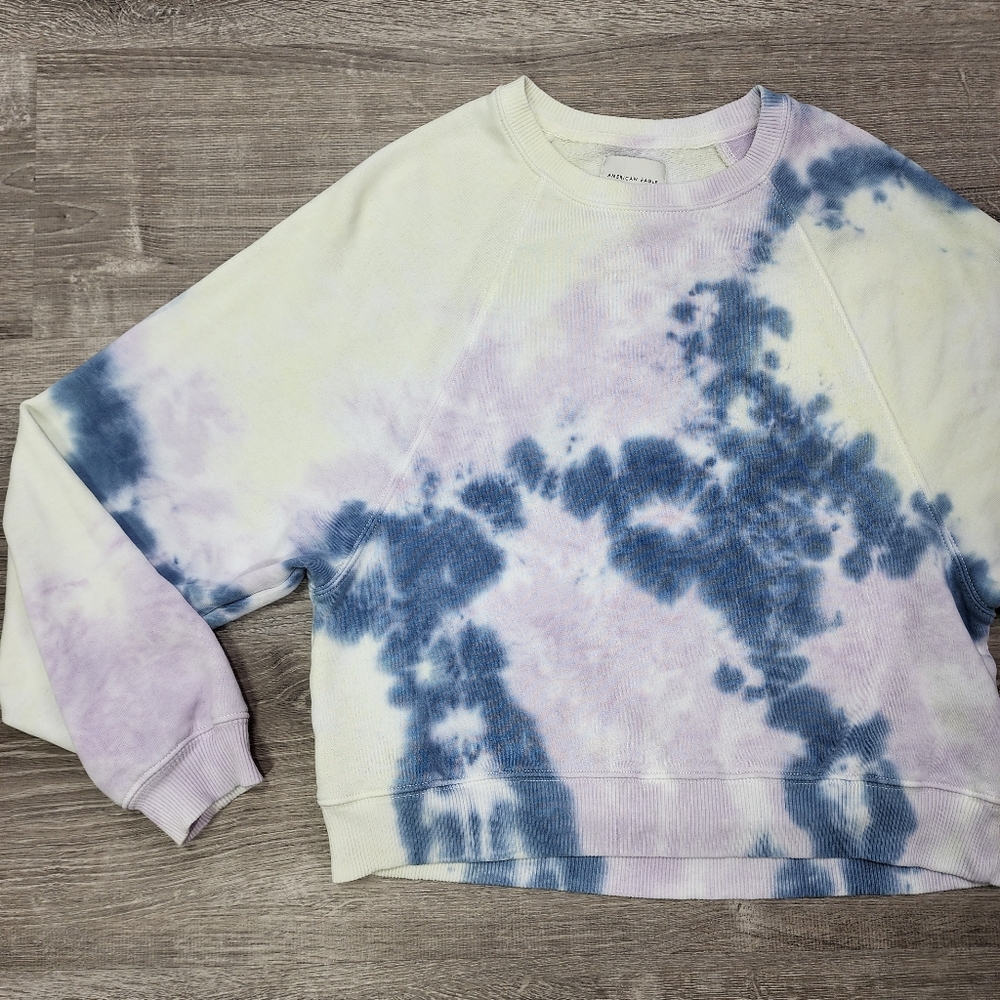 AMERICAN EAGLE Tie Dye Pullover Long Sleeve Crewneck Sweatshirt Small